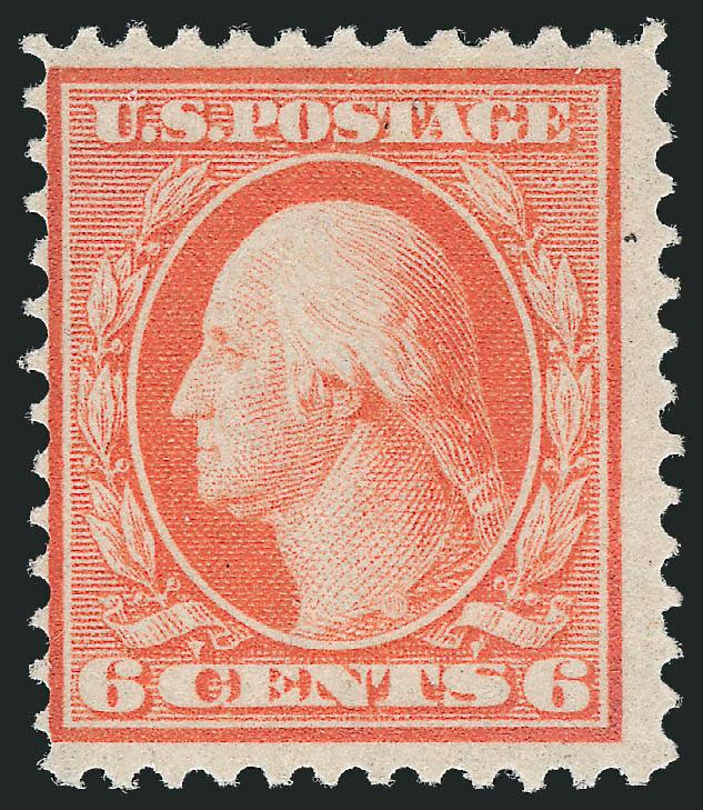 6c Red Orange, Bluish (362).> Bright color, close at left, nearly Fine, with 1973 P.F. certificate