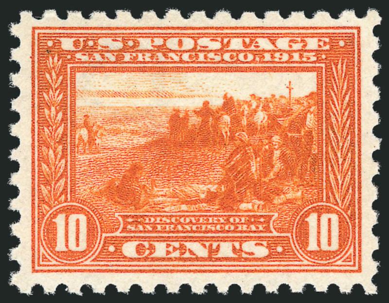 10c Panama-Pacific, Perf 10 (404).> Mint N.H., deep rich color on bright paper, almost perfectly centered with well-balanced margins<><>^EXTREMELY FINE. A SUPERB MINT NEVER-HINGED EXAMPLE OF THE 10-CENT PERF
10 PANAMA-PACIFIC ISSUE. SCARCE IN SUCH