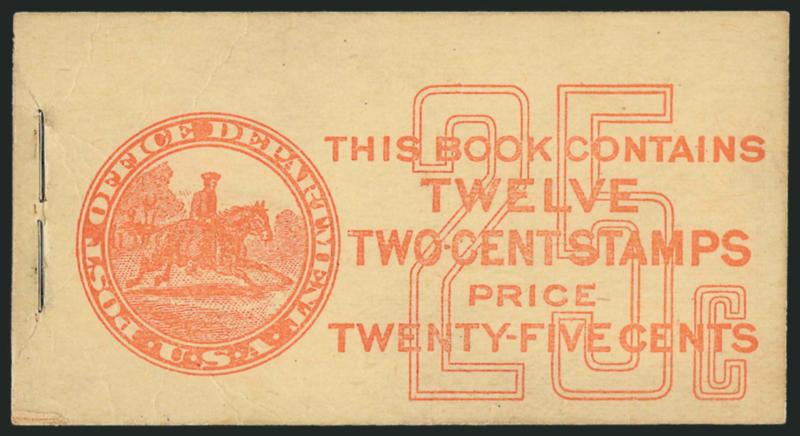 2c Carmine, Complete 25c Booklet (BK44).> Comprising two panes of six of <No. 425e,> Position A, BIA Cover Type II-g.3, some very negligible cover soiling, still Fine-Very Fine