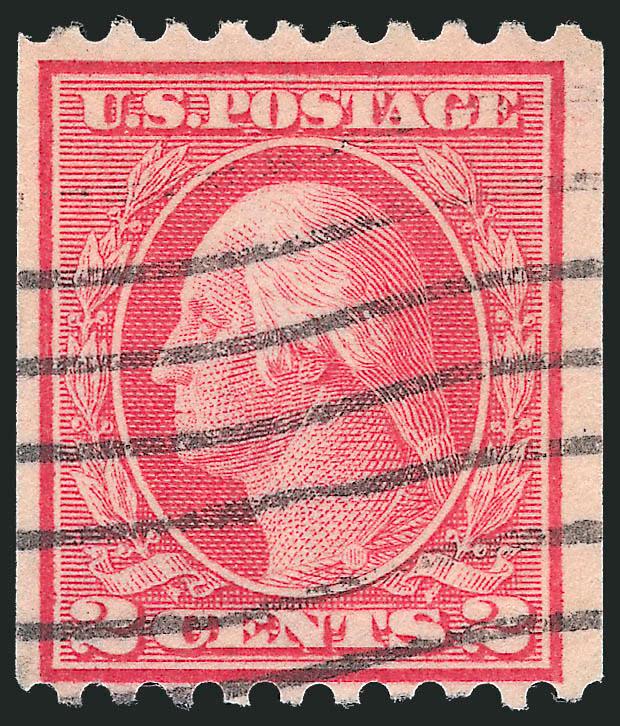 2c Red, Ty. I, Coil (449).> Bright color, neat wavy-line machine cancel, Fine, with 2007 P.S.E. certificate