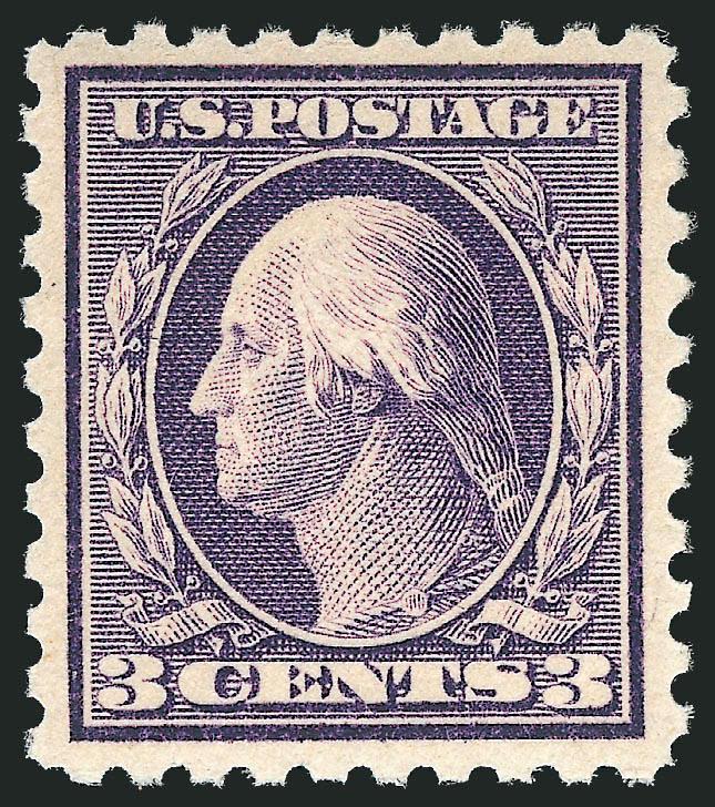 3c Violet (464).> Mint N.H., deep rich color on bright paper, beautiful centering, Extremely Fine, with 2004 P.F. and 2005 P.S.E. certificates (XF 90 SMQ $400.00)
