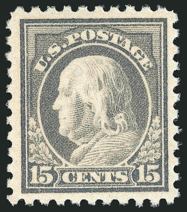 15c Gray (475).> Mint N.H., attractive margins and centering, lovely pastel color, Very Fine and choice, with photocopy of 2004 P.F. certificate for block