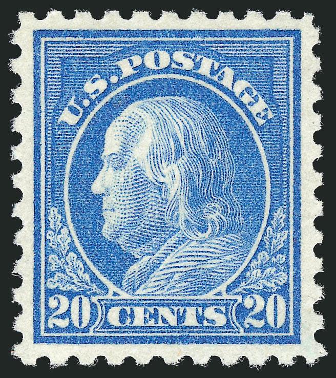 20c Light Ultramarine (476).> Marvelous centering, exceptionally beautiful depth of color, Extremely Fine Gem, with 1990 P.F. and 2010 P.S.E. certificates (OGh, XF-Superb 95 SMQ $590.00)