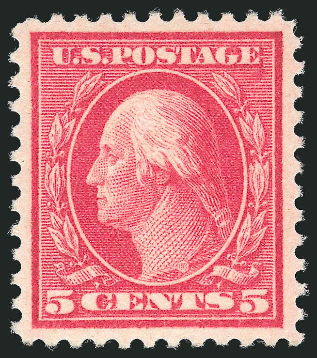 5c Rose, Error (505).> Mint N.H., brilliant color on post-office fresh paper, precise centering, Extremely Fine Gem, a superb stamp in every respect, with 1997 and 2007 P.F. certificates