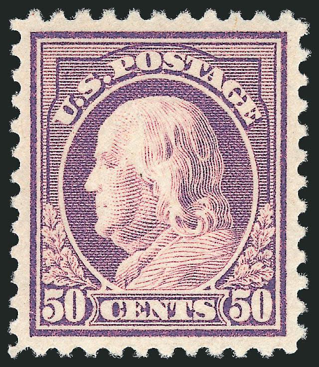 50c Red Violet (517).> Mint N.H., radiant color, beautiful centering with wide margins, Extremely Fine Gem, with 2010 P.S.E. certificate (XF-Superb 95 SMQ $550.00)