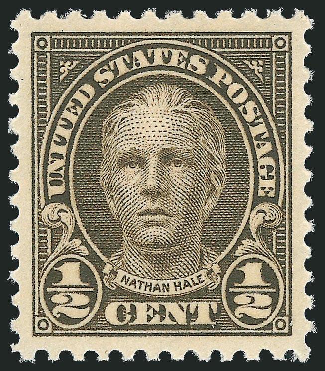 -12c Olive Brown (551).> Mint N.H., deep rich color and proof-like impression on bright white paper, mathematically perfect centering, Extremely Fine Gem, a gorgeous stamp, with 2010 P.S.E. certificate (Gem
100 unpriced in SMQ above the grade of 98