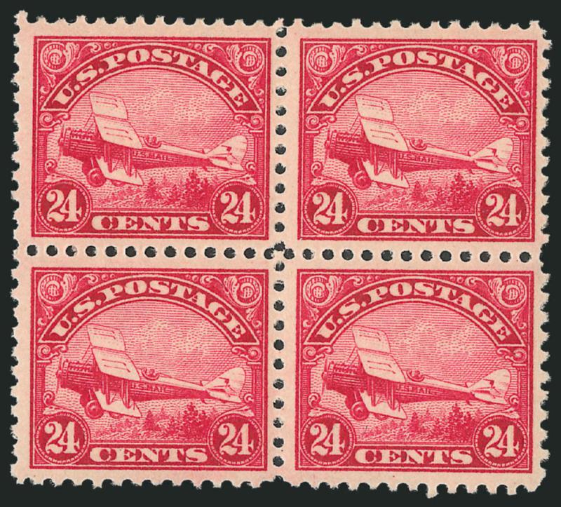 8c-24c 1923 Air Post (C4-C6).> Mint N.H. blocks of four, Fine-Very Fine