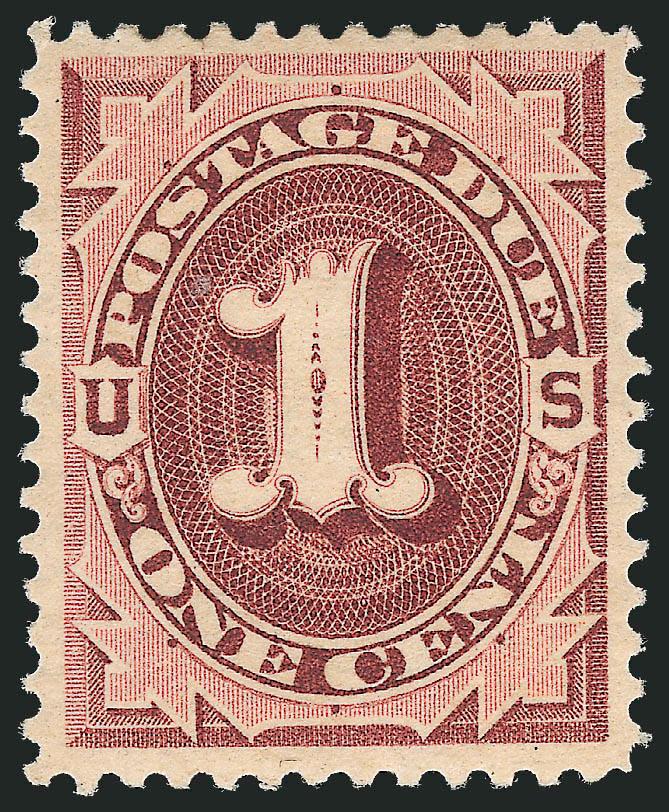 1c Red Brown (J15).> Original gum, lightly hinged, bright color and beautifully proportioned margins, Extremely Fine