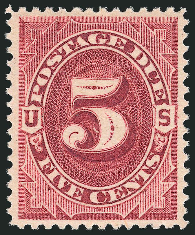 5c Bright Claret (J25).> Mint N.H., perfectly balanced margins, wonderful depth of color, Extremely Fine Gem, with 1999 and 2010 P.F. certificates (XF-Superb 95)