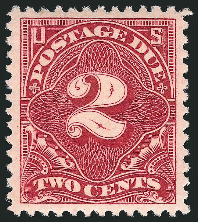 2c Deep Claret (J32).> Mint N.H., wide balanced margins, fresh and crisp, Extremely Fine, with 2009 P.S.E. certificate (XF 90 SMQ $430.00)
