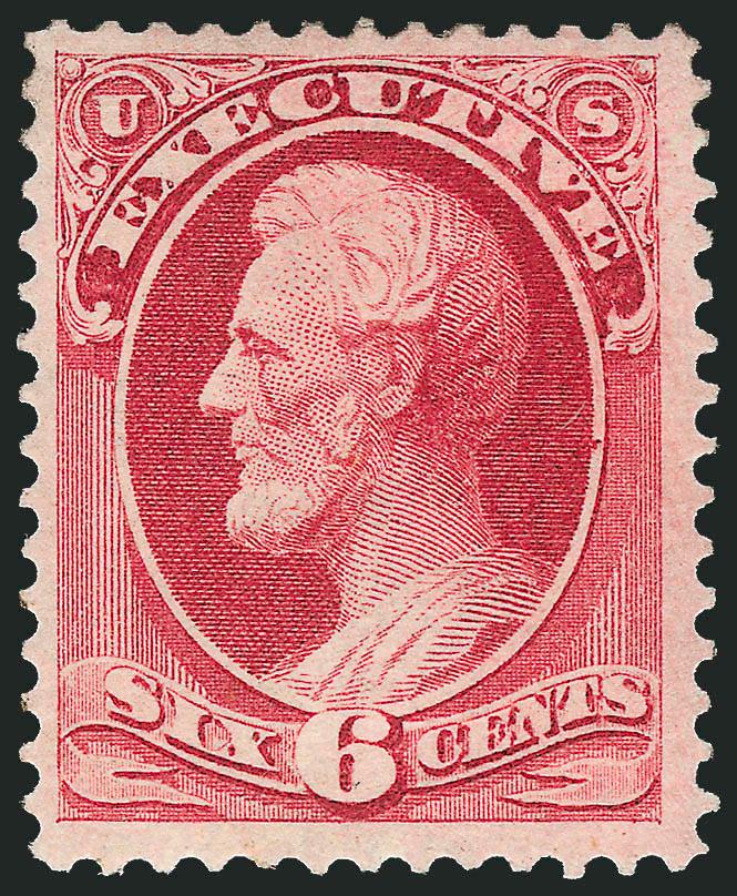 6c Executive (O13).> Original gum, bright color on crisp paper, Very Fine, difficult to find with intact original gum, with 2010 P.S.E. certificate