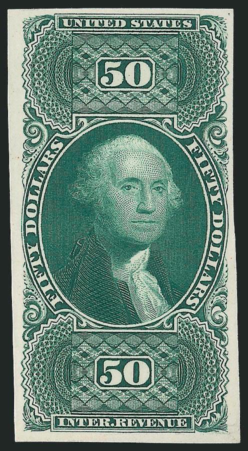 First Issue Revenue Proofs on India or Card (R1P-R101P).> Virtually complete set of singles mounted on album pages, mostly card proofs, a few India proofs where the card proof does not exist, missing only a
few rarer items incl. Nos. R15P, R26P, R29P