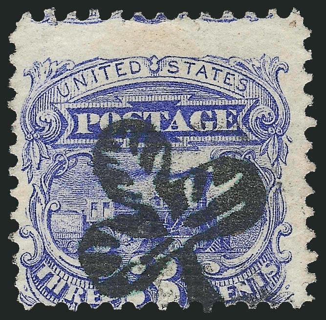 1c-12c 1869 Pictorial Issue, Cancellation Study (112-117).> 88 stamps incl. five 1c, twelve 2c, five 6c, seven 10c, four 12c and the balance 3c, wonderful range of cancels with several better, incl. part
Waterbury Pumpkin on 3c, three-leaf clover on