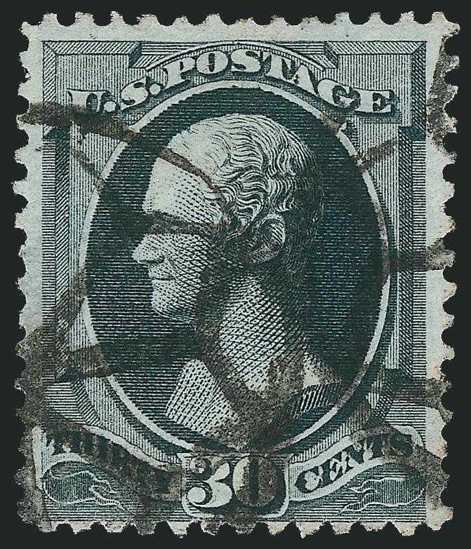 Bank Note Balance.> Nine used stamps, incl. Nos. 134, 159, 163, 165, 182, 190, two with blue target cancels, two with New York Foreign Mail cancels, few flaws, appear Fine, No. 163 with sound 1999 P.F.
certificate