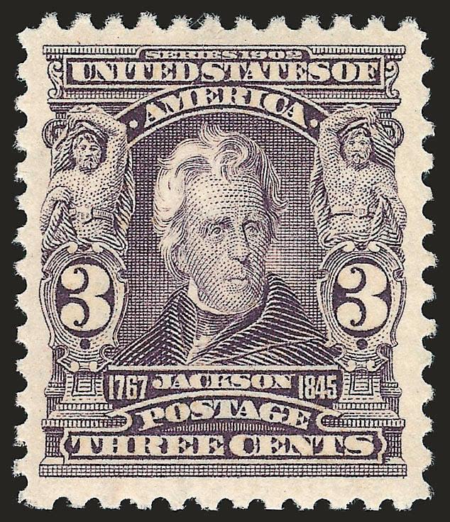 3c Bright Violet (302).> Mint N.H., brilliant color on bright paper, choice centering with unusually wide margins, fresh and Extremely Fine, a stamp of great visual appeal
