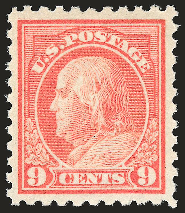 9c Salmon Red (432).> Mint N.H., radiant color on crisp paper, wide margins, Extremely Fine, with 1997 P.F. certificate