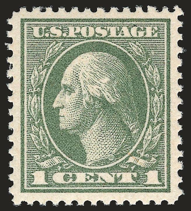 1c Gray Green (536).> Mint N.H., precisely centered, bright color, Extremely Fine Gem, with 2007 P.S.E. certificate (XF-Superb 95 SMQ $500.00)