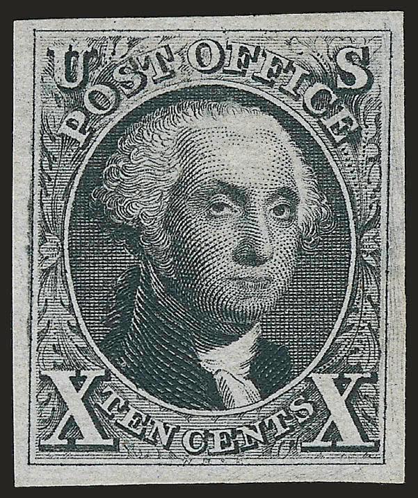 10c Gray Black, Reproduction (4).> Without gum as issued, large margins, clear impression, Extremely Fine, with 2006 P.F. certificate (XF 90 SMQ $1,350.00)