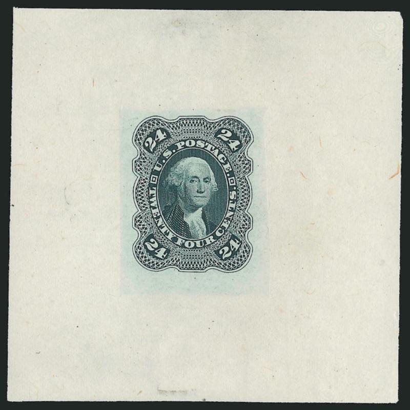 Toppan, Carpenter & Co., 24c Washington, Schernikow Die Essays (70-E1a, 70-E2a, 70-E3a, 70-E4f four).> Wide range of colors, two with tiny faults, otherwise Very Fine group