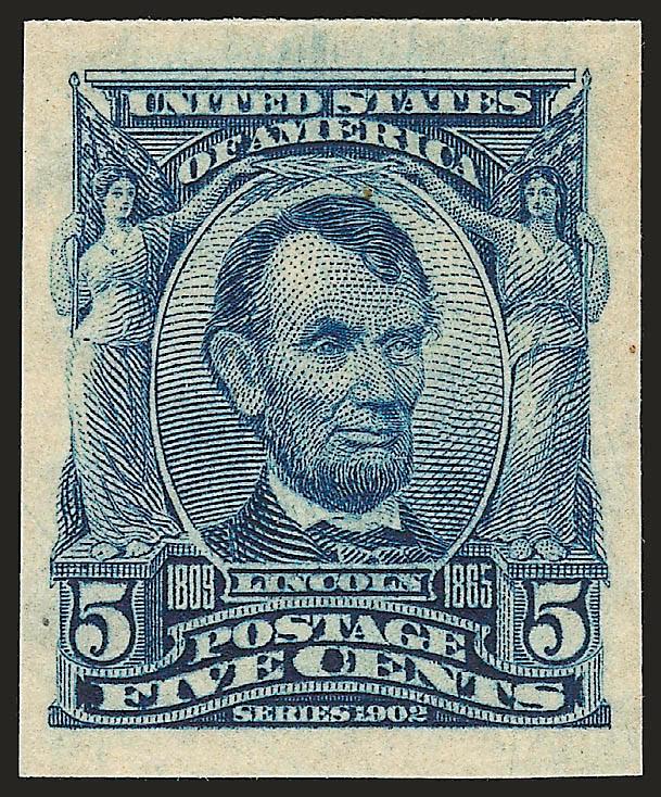 5c Blue, Imperforate (315).> Mint N.H., huge balanced margins, strong color, Extremely Fine Gem, with 2007 P.S.E. certificate (XF-Superb 95 SMQ $660.00)