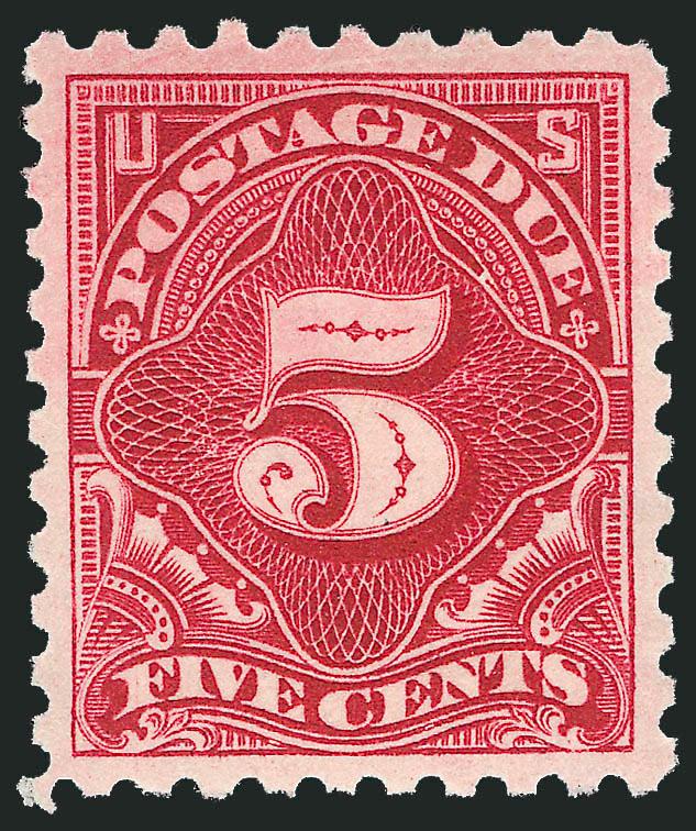 5c Dull Rose (J55a).> Mint N.H., bright color, wide margins, Extremely Fine, with copy of 2002 P.F. certificate for block
