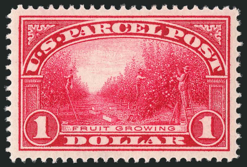 $1.00 Parcel Post (Q12).> Lightly hinged, remarkably detailed impression on bright paper, wide and balanced margins, Extremely Fine, with 2005 P.S.E. certificate (XF-Superb 95 SMQ $860.00)