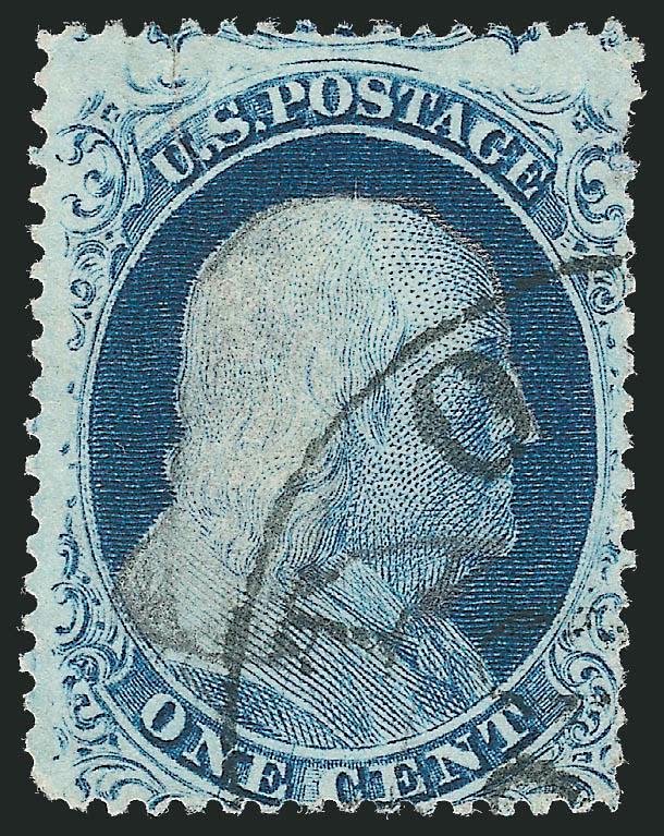 1c Blue, Ty. II, IV (20, 23).> Faults, used, Very Good appearance, each with 2001 P.S.E. certificate