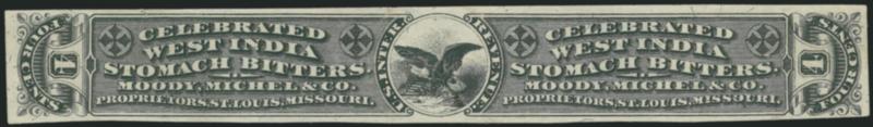 Moody, Michel & Co., 4c Black, Silk Paper (RS182b).> Ample to very large margins, fresh and Very Fine