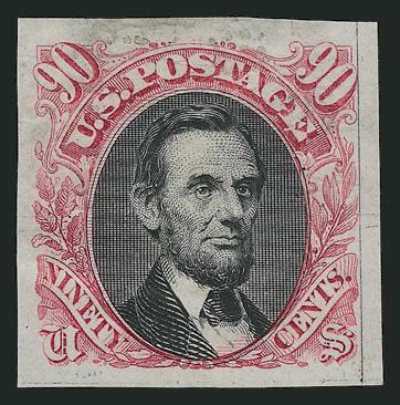 1c-90c 1869 Pictorial, Plate Proofs on India (112P3-122P3).> Large margins, bright colors, few flaws often associated with this fragile paper incl. soaks from hinges, otherwise Very Fine