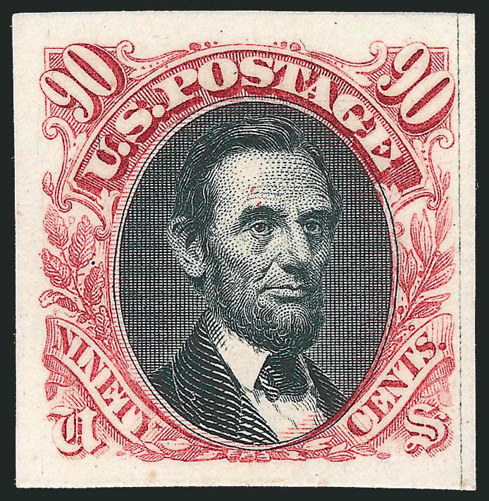1c-90c 1869 Pictorial, Plate Proofs on Card (112P4-122P4).> Large margins, brilliant colors, fresh and Very Fine set