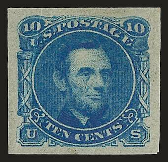 1c-10c 1869 Pictorial, Imperforate Plate Essays (112-E4b, 114-E6b, 115-E2c three, 116-E1k two).> Large margins, range of colors with no duplication, original gum, h.r., Very Fine