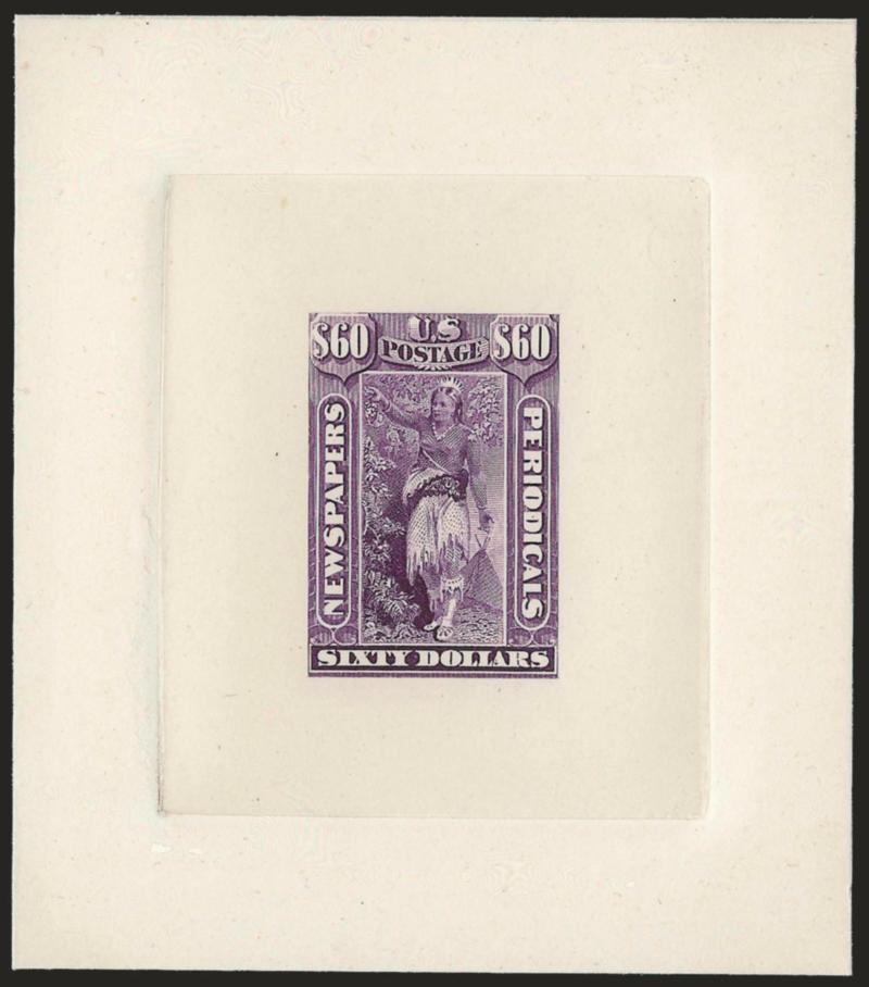 2c-$60.00 1875 Newspapers, Large Die Proofs on India (PR9P1-PR32P1).> On cards and with full die sinkage, attractively arrange on homemade album pages, Very Fine and choice, a wonderful set