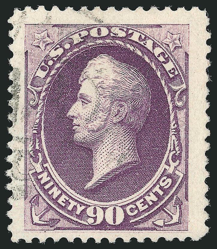 90c Purple (218).> Huge Jumbo margins, wonderful strong color on fresh paper, light cancel, Extremely Fine, with 2003 P.F. and 2004 P.S.E. certificates (XF 90 Jumbo SMQ $680.00 as 90, $1,750.00 as 95)