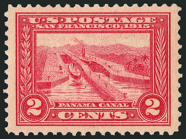 2c Panama-Pacific (398).> Mint N.H., brilliant color, crisp impression, beautiful centering with wide and balanced margins, trivial natural inclusion not mentioned on accompanying certificate, Extremely Fine
Gem, with 2007 P.S.E. certificate (XF-Supe