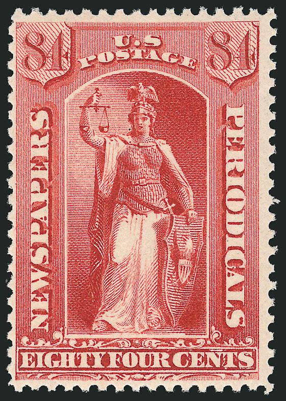 84c Red, 1879 Issue (PR69). Mint N.H.,> intense shade and proof-like impression on bright paper, Very Fine, scarce in Mint N.H. condition, with 2006 P.F. certificate, Scott Retail as hinged