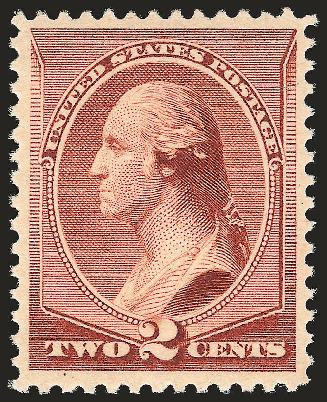 2c Red Brown (210).> Mint N.H., almost perfectly centered, bright color on crisp paper, Extremely Fine, with 1998 P.F. certificate