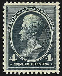 4c Blue Green (211).> Original gum, deep rich color, Very Fine, also incl. Mint N.H. No. 210 Fine