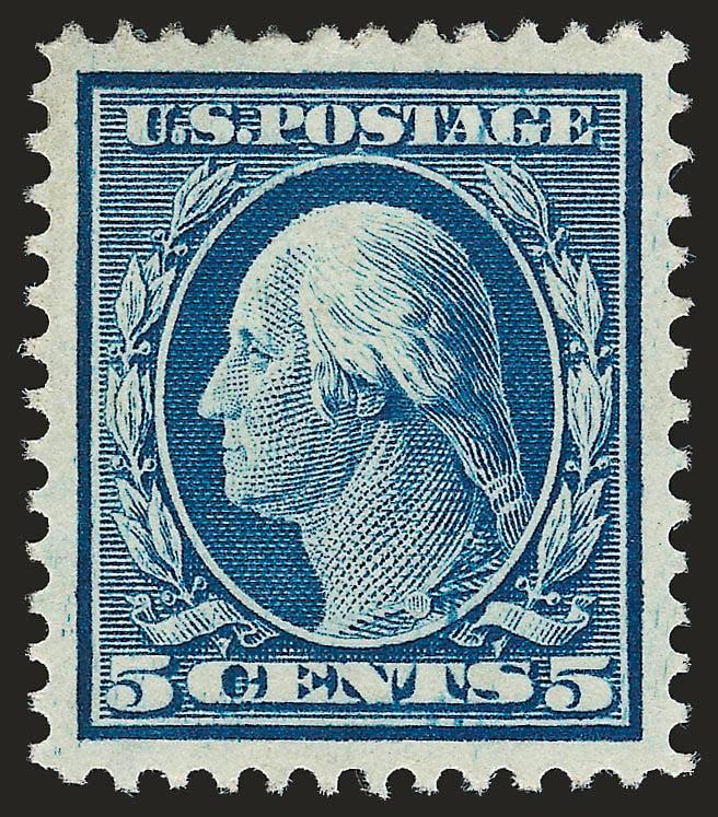 5c Blue (378).> Incredibly well-centered with precise even margins all around, lovely color on bright paper, Extremely Fine Gem, with 2007 P.S.E. certificate (Superb 98 SMQ $285.00)
