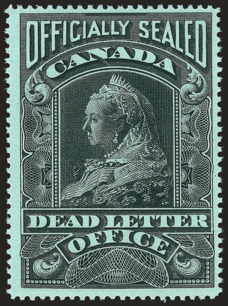 CANADA, 1902, Black on Bluish, Official Seal (OX2).> Barely hinged, Very Fine