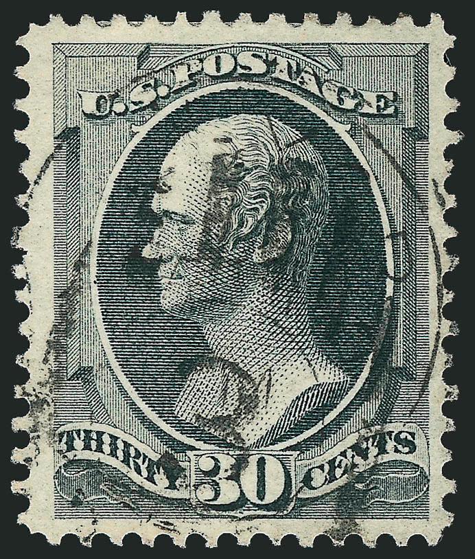30c Gray Black (165).> Wide margins, bright shade and crisp impression, bold strike of New York circular datestamp and duplex cancels, fresh and Extremely Fine, a pretty stamp, with 2004 P.F. certificate
