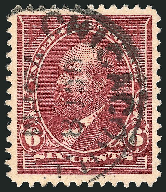 6c Dull Brown (256).> Choice centering with wide margins, pretty shade, bold strike of Chicago circular datestamp, fresh and Extremely Fine, with 2001 P.S.E. certificate