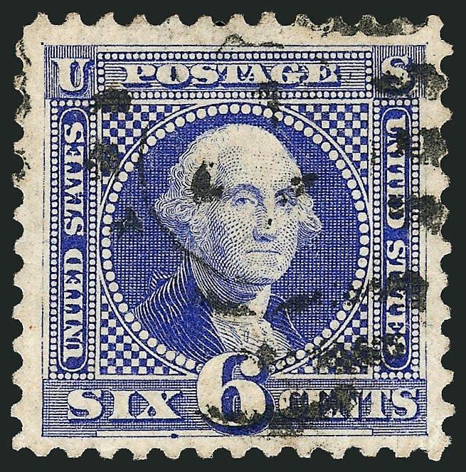 6c Blue, Re-Issue (126).> Choice centering for this difficult issue with wide margins, rich color on bright paper, unobtrusive strike of duplex cancel<><>^EXTREMELY FINE USED EXAMPLE OF THE 6-CENT 1869 PICTORIAL
RE-ISSUE.^<><>Ex Twigg-Smith. With