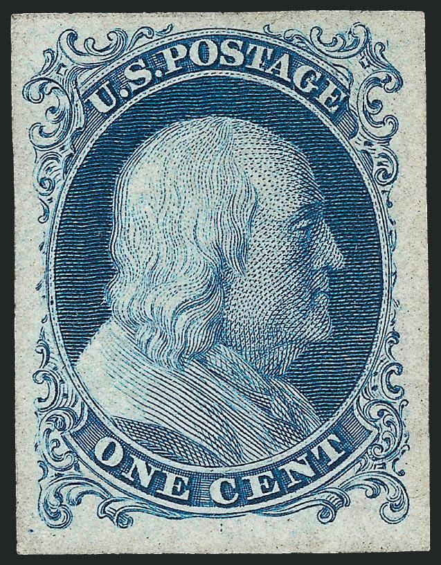 1c Dark Blue, Pate Proof on Stamp Paper (40aP4).>Large to huge margins, sharp impression, Extremely Fine
