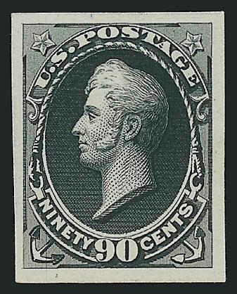 1c-90c 1873-75 Bank Note Issues, Atlanta Trial Color Plate Proofs (156TC-166TC, 179TC).> Complete set of 60 different less one each 30c and 90c and two each 3c and 5c, one 3c cut close one side, all others Very
Fine-Extremely Fine
