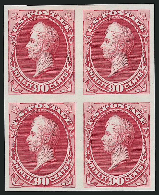 1c-90c 1870 Bank Note Issues, Plate Proofs on India (145P3-150P3, 152p3-155P3).> Complete less 12c, 1c block of six, 10c block of eight, others blocks of four, several with sheet margins, large to huge margins,
virtually all Extremely Fine