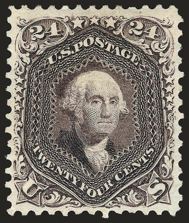 24c Deep Violet, Re-Issue (109).> Unused (no gum), deep rich color and proof-like impression, fresh and Very Fine, only 346 were sold, with 1998 P.F. certificate