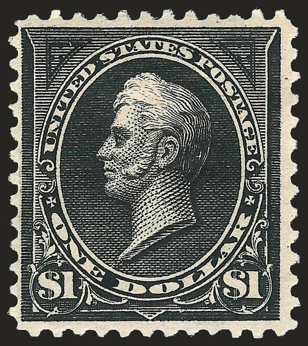 $1.00 Black, Ty. I (276).> Original gum, intense shade, Fine