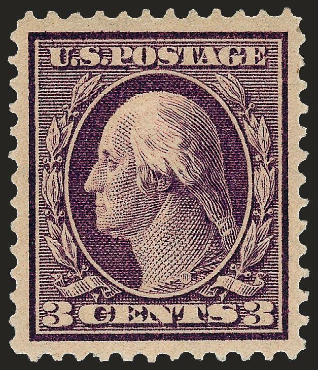 3c Deep Violet (333).> Mint N.H., deep rich color and proof-like impression, gorgeous centering with wide margins, Extremely Fine Gem, with 2007 P.F. and 2008 P.S.E. certificates (XF-Superb 95 SMQ $990.00),
only two have graded higher to date and on