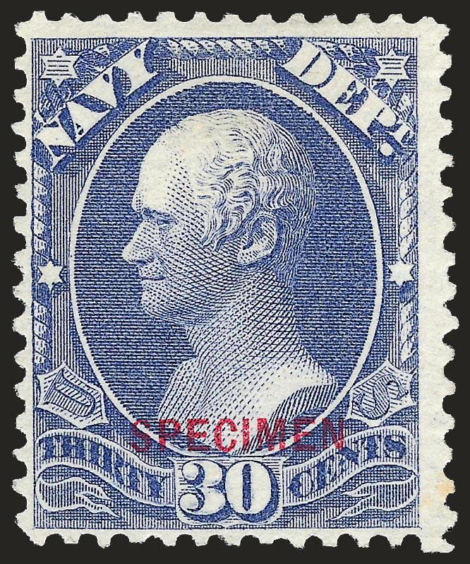 30c Navy, Specimen Ovpt. (O44S).> Fresh and Fine