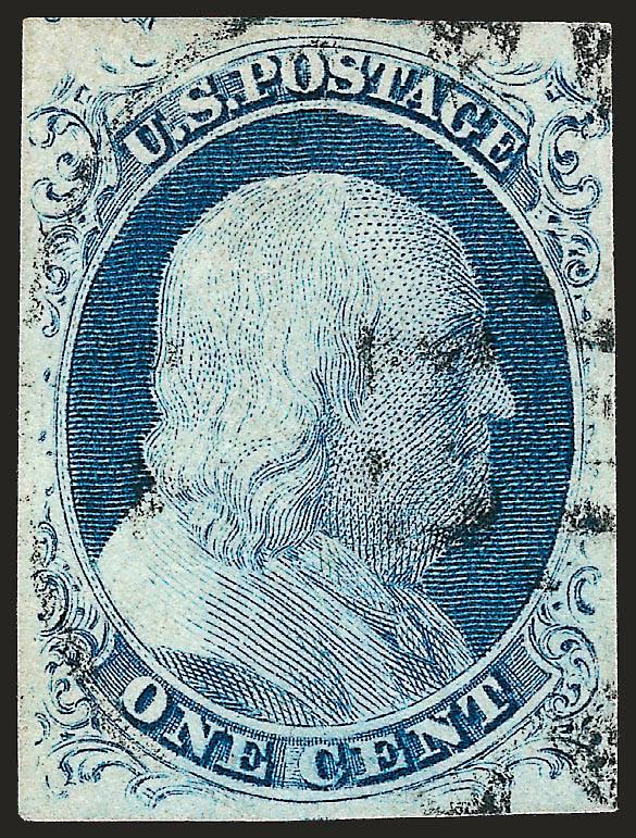 1c Blue, Ty. IV (9).> Position 77L1L, recut twice at top and once at bottom (only 4 on plate), full even margins, lightly cancelled, Extremely Fine, a scarce recut variety, with 1987 P.F. certificate